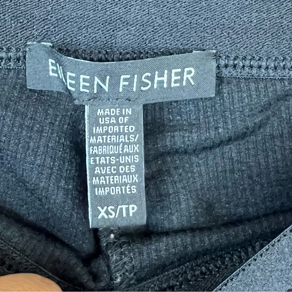 EUC Eileen Fisher Black Ribbed Leggings